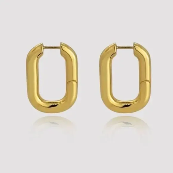 Miramira New York Lexington oval hoops. NWOT. - Picture 1 of 12